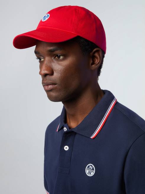 Red Accessories B6XV463 BASEBALL CAP WITH FELT PATCH Men North Sails