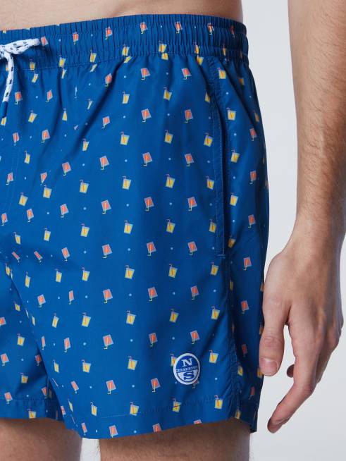 Combo 9 Beachwear B6XV419 SWIM SHORTS WITH ALL-OVER PRINT Men North Sails