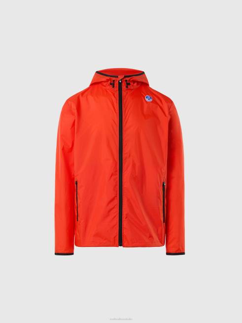 Bright orange Clothing B6XV54 SPINNAKER HOODED JACKET Men North Sails