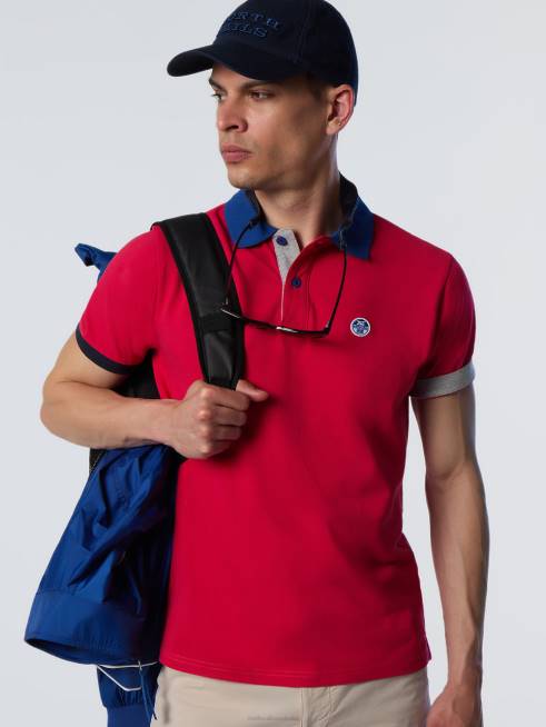 Barberry red Clothing B6XV98 Organic Cotton Polo Shirt NEW Men North Sails