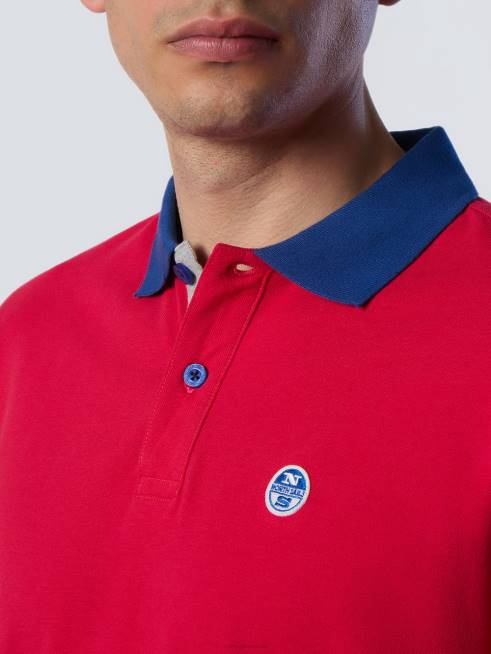 Barberry red Clothing B6XV98 Organic Cotton Polo Shirt NEW Men North Sails