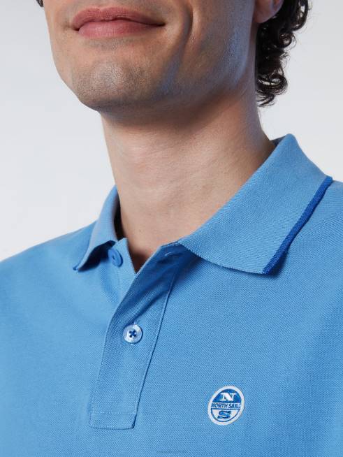 Cornflower blue Clothing B6XV78 Organic Cotton Polo Shirt SALE Men North Sails