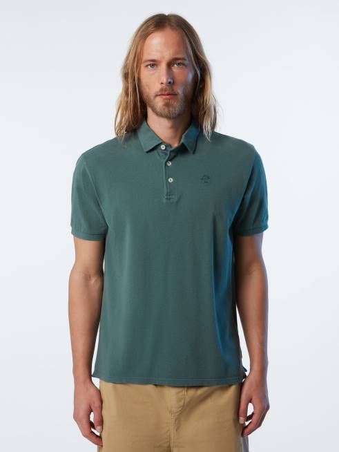 Military green Clothing B6XV111 Organic Cotton Polo Shirt NEW Men North Sails