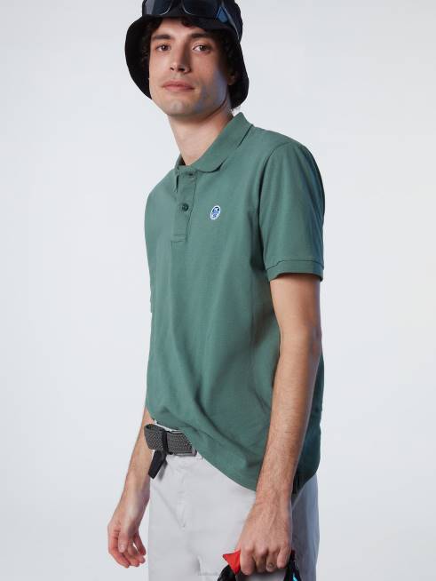Military green Clothing B6XV126 ORGANIC COTTON POLO SHIRT Men North Sails
