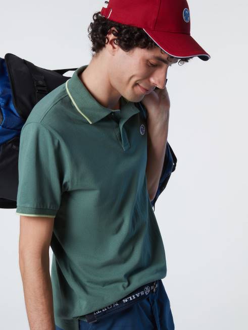 Military green Clothing B6XV77 Organic Cotton Polo Shirt SALE Men North Sails