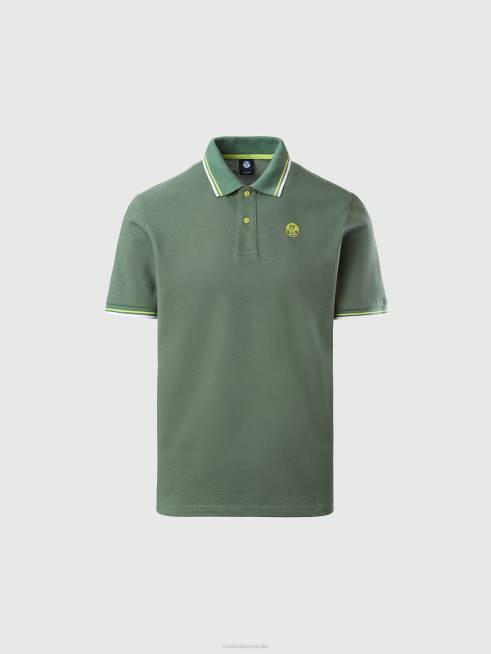 Military green Clothing B6XV84 Organic Cotton Polo Shirt NEW Men North Sails