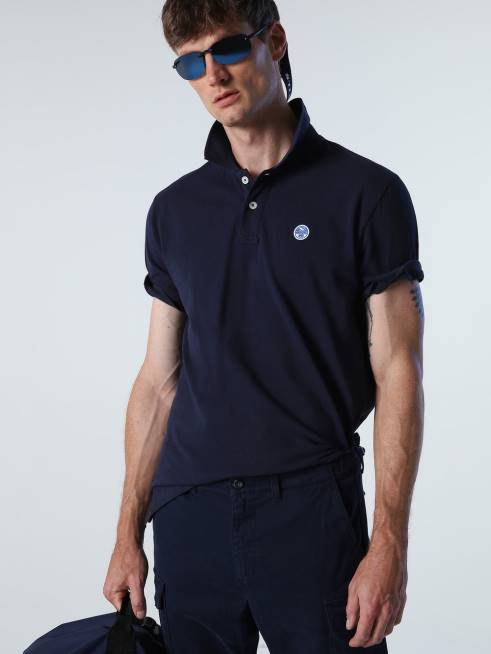 Navy blue Clothing B6XV121 ORGANIC COTTON POLO SHIRT Men North Sails