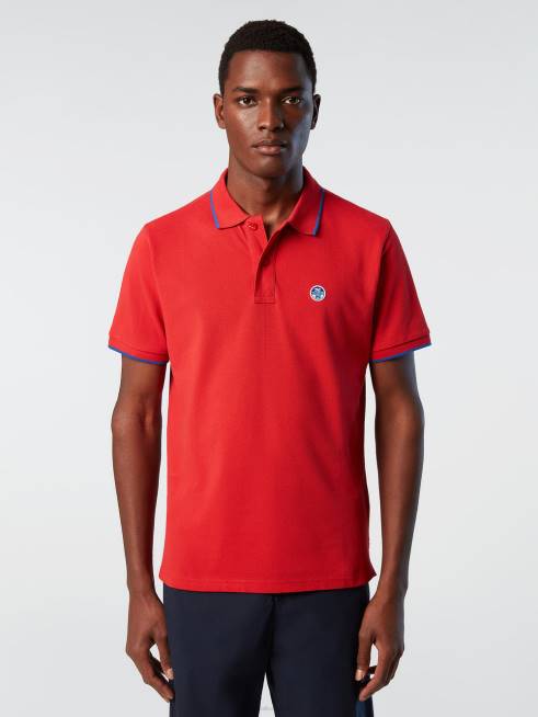 Red Clothing B6XV68 Organic Cotton Polo Shirt SALE Men North Sails
