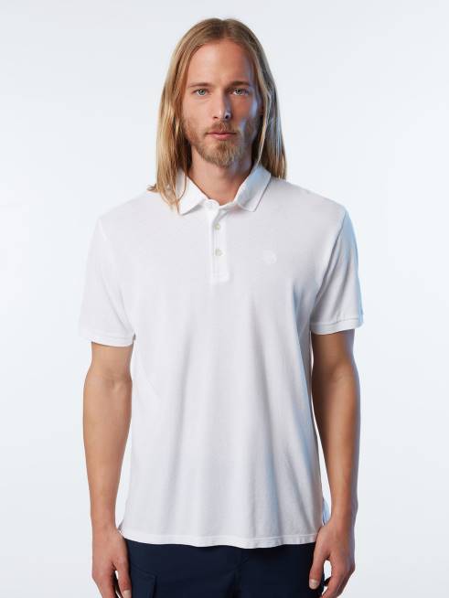 White Clothing B6XV109 Organic Cotton Polo Shirt NEW Men North Sails