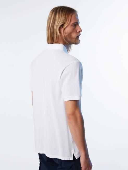 White Clothing B6XV109 Organic Cotton Polo Shirt NEW Men North Sails