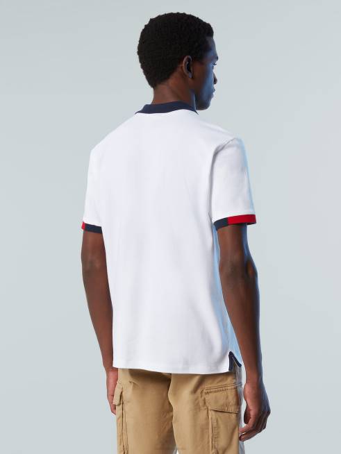White Clothing B6XV116 Organic Cotton Polo Shirt NEW Men North Sails