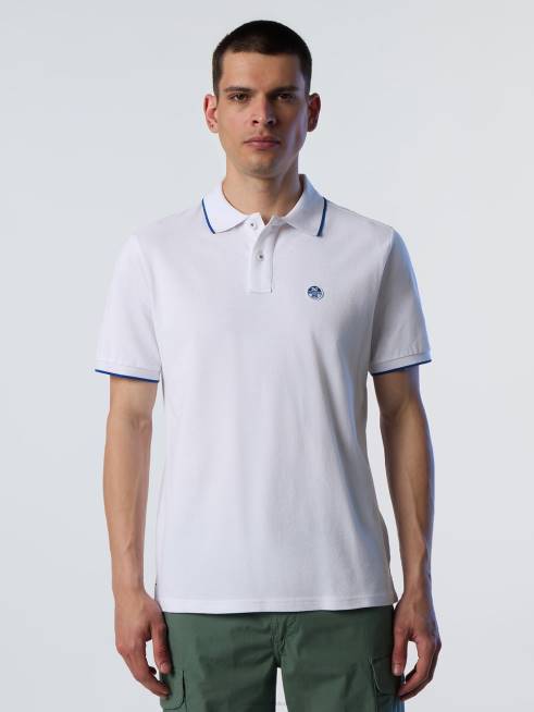 White Clothing B6XV67 Organic Cotton Polo Shirt SALE Men North Sails