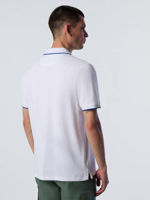 White Clothing B6XV67 Organic Cotton Polo Shirt SALE Men North Sails