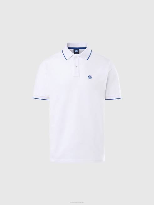White Clothing B6XV67 Organic Cotton Polo Shirt SALE Men North Sails