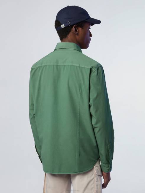 Military green Clothing B6XV228 POPLIN OVERSHIRT Men North Sails