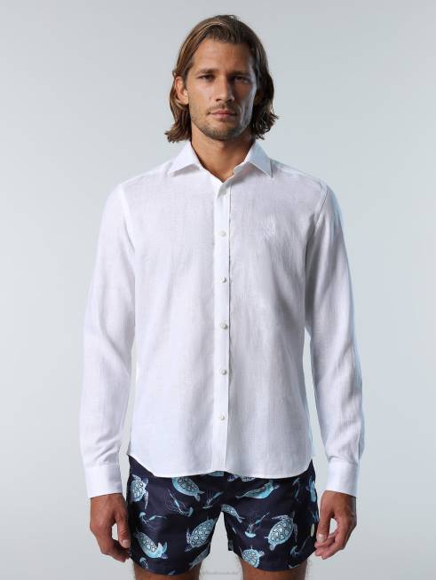 White Clothing B6XV221 LINEN SHIRT Men North Sails