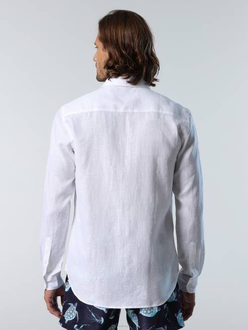 White Clothing B6XV221 LINEN SHIRT Men North Sails