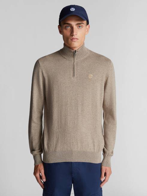 Fossil melange Clothing B6XV1318 HALF-ZIP JUMPER Men North Sails