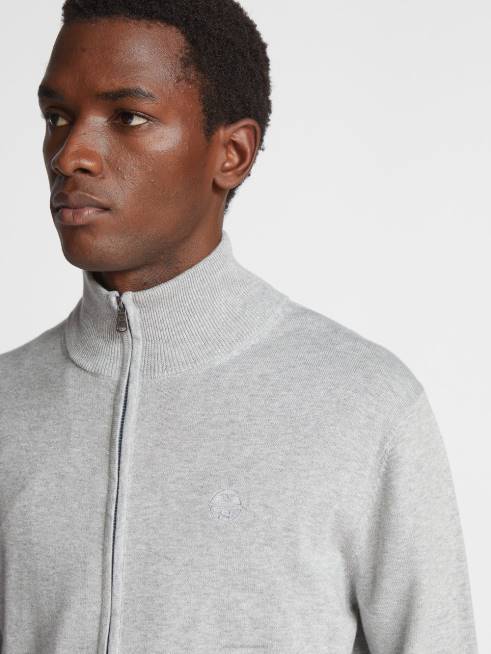 Grey melange Clothing B6XV1067 HIGH-NECK CARDIGAN Men North Sails