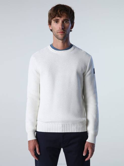 Marshmallow Clothing B6XV895 HONEYCOMB STITCH JUMPER Men North Sails