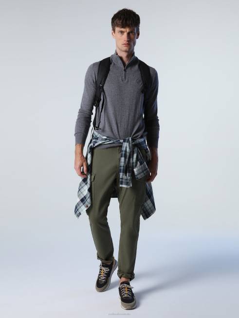 Medium grey melange Clothing B6XV732 HALF-ZIP JUMPER Men North Sails