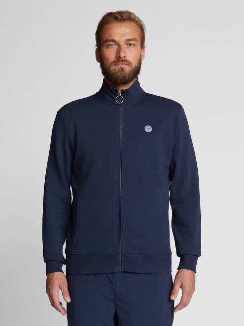Navy blue Clothing B6XV1161 FLEECE CARDIGAN Men North Sails