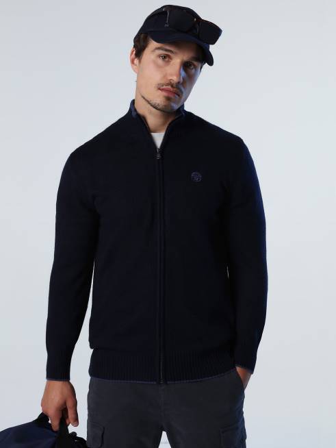 Navy blue Clothing B6XV766 ECO-CASHMERE CARDIGAN Men North Sails