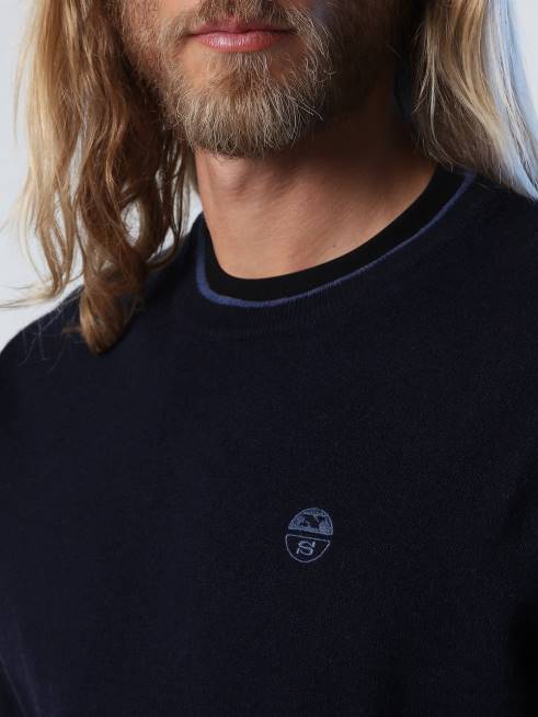 Navy blue Clothing B6XV891 ECO CASHMERE JUMPER Men North Sails