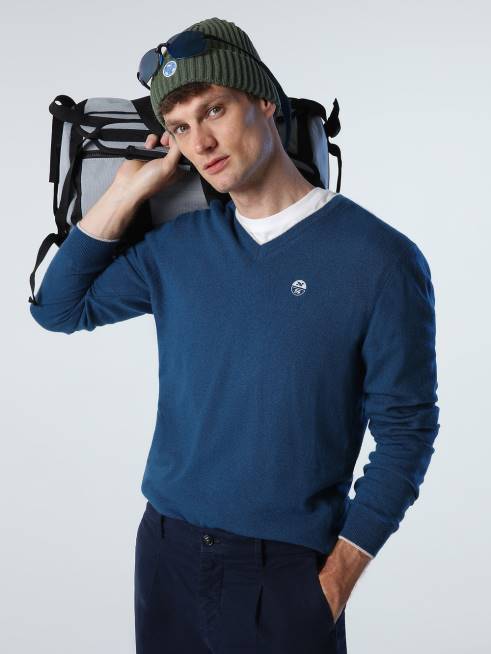 Poseidon Clothing B6XV807 JUMPER WITH V-NECK Men North Sails