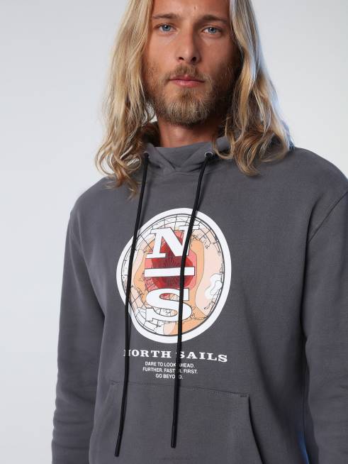 Asphalt Clothing B6XV1016 PRINTED HOODIE Men North Sails
