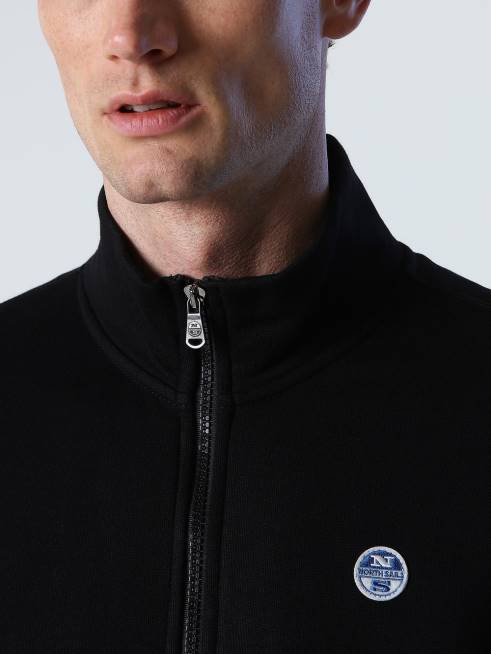 Black Clothing B6XV829 ZIP SWEATSHIRT Men North Sails