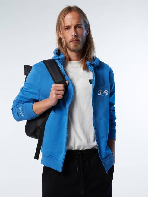 Digital Blue Clothing B6XV262 HOODIE FULL ZIP SWEATSHIRT KITE Men North Sails