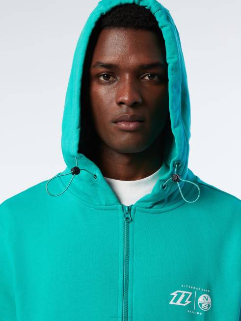 Green Clothing B6XV261 HOODIE FULL ZIP SWEATSHIRT KITE Men North Sails
