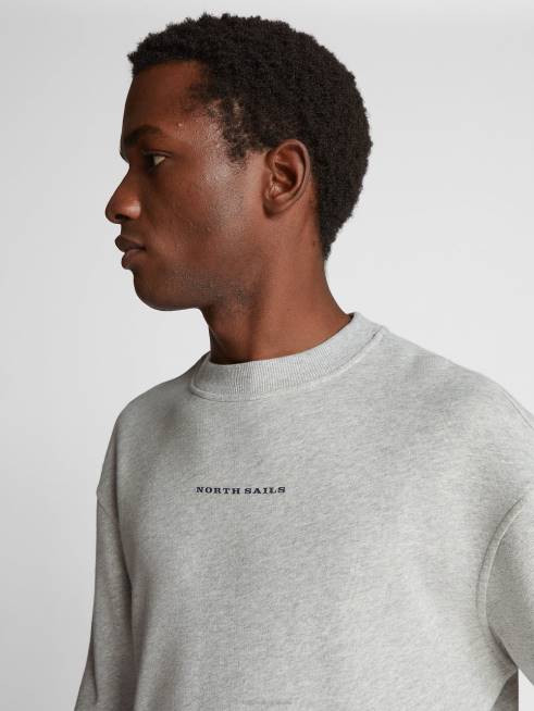 Grey melange Clothing B6XV1082 OVERSIZED SWEATSHIRT Men North Sails
