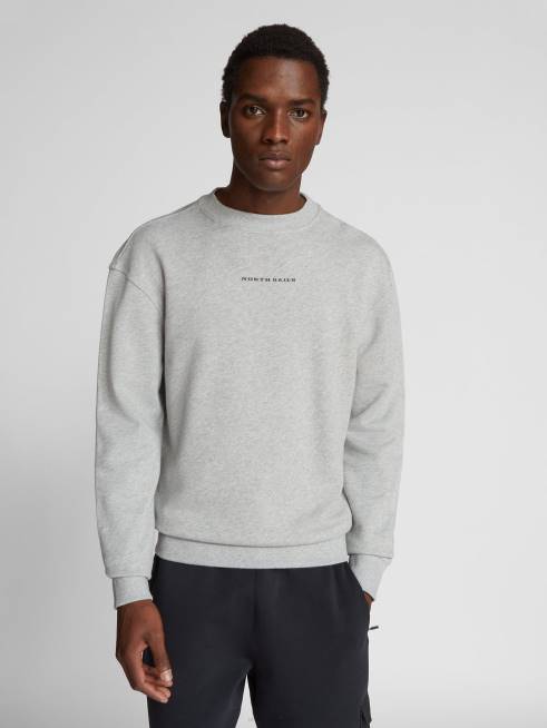 Grey melange Clothing B6XV1082 OVERSIZED SWEATSHIRT Men North Sails