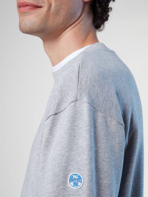 Grey melange Clothing B6XV294 SWEATSHIRT WITH CHEST PRINT Men North Sails