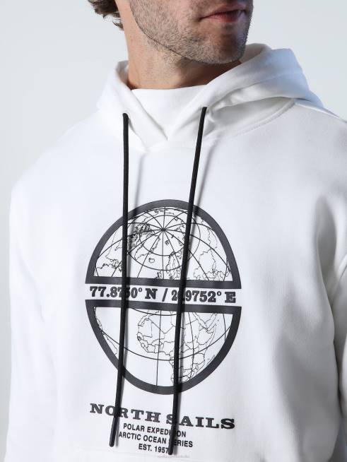 Marshmallow Clothing B6XV1013 PRINTED HOODIE Men North Sails
