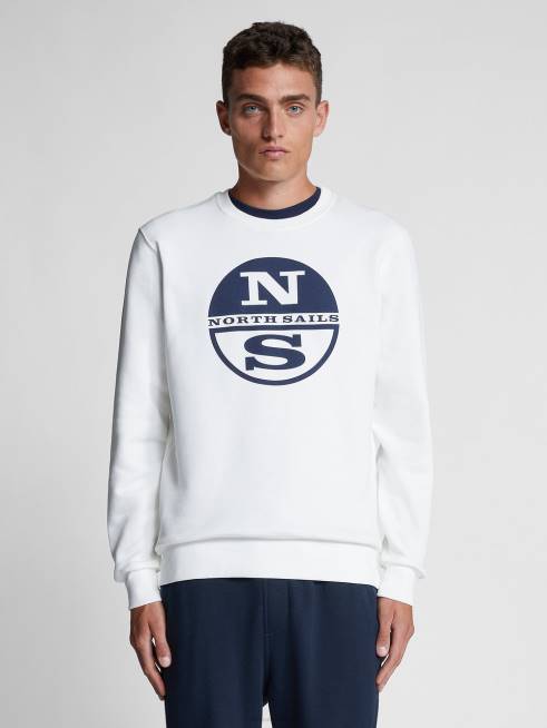 Marshmallow Clothing B6XV1322 ORGANIC FLEECE SWEATSHIRT Men North Sails