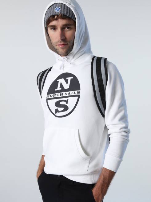 Marshmallow Clothing B6XV784 LOGO HOODIE Men North Sails