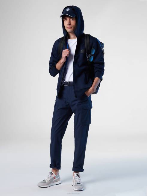 Navy blue Clothing B6XV275 SCUBA FLEECE HOODIE Men North Sails