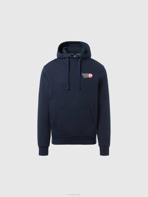 Navy blue Clothing B6XV278 HOODIE WITH GRAPHIC PRINTS Men North Sails