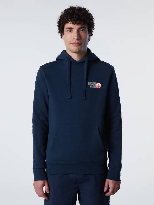 Navy blue Clothing B6XV278 HOODIE WITH GRAPHIC PRINTS Men North Sails