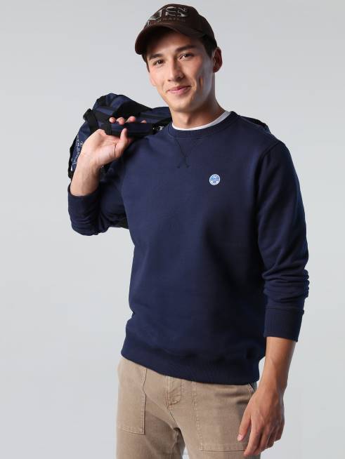 Navy blue Clothing B6XV737 SWEATSHIRT WITH CHEST LOGO Men North Sails
