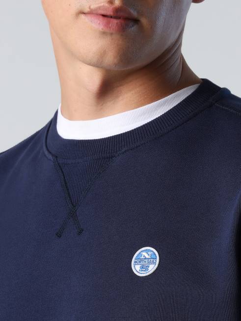Navy blue Clothing B6XV737 SWEATSHIRT WITH CHEST LOGO Men North Sails