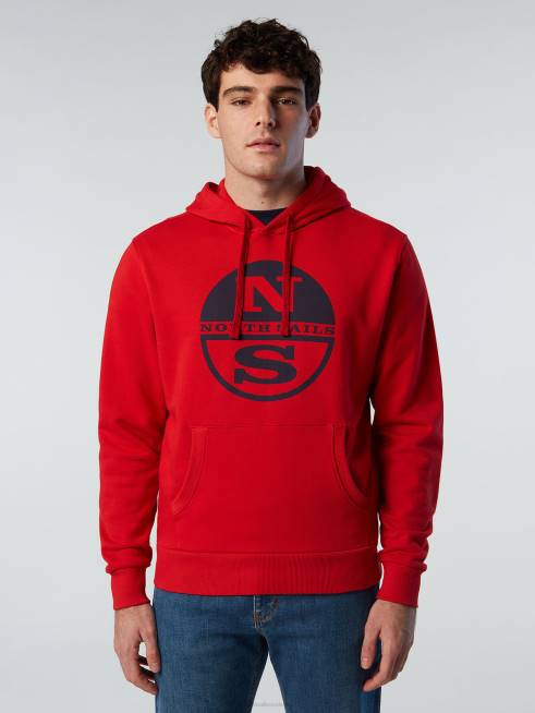 Red Clothing B6XV298 MAXI LOGO HOODIE Men North Sails