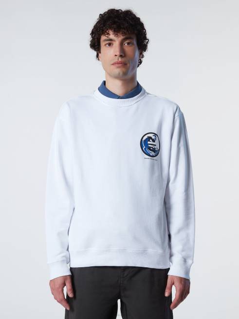 White Clothing B6XV266 GRAPHIC PRINT SWEATSHIRT Men North Sails