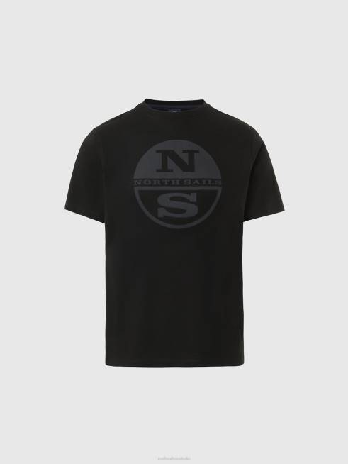 Black Clothing B6XV183 T-SHIRT WITH MAXI LOGO PRINT Men North Sails