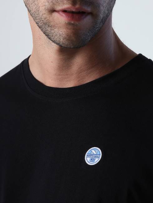 Black Clothing B6XV201 T-SHIRT WITH FELT PATCH Men North Sails