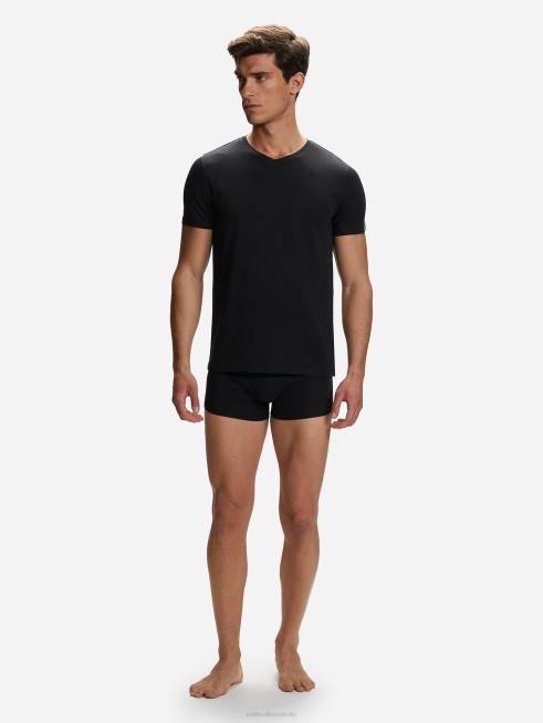 Black Clothing B6XV504 COTTON V-NECK T-SHIRT Men North Sails