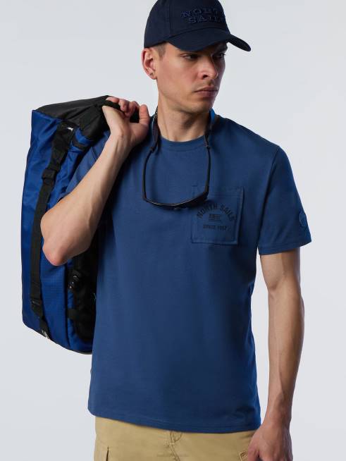 Dark denim Clothing B6XV163 T-SHIRT WITH CHEST POCKET Men North Sails